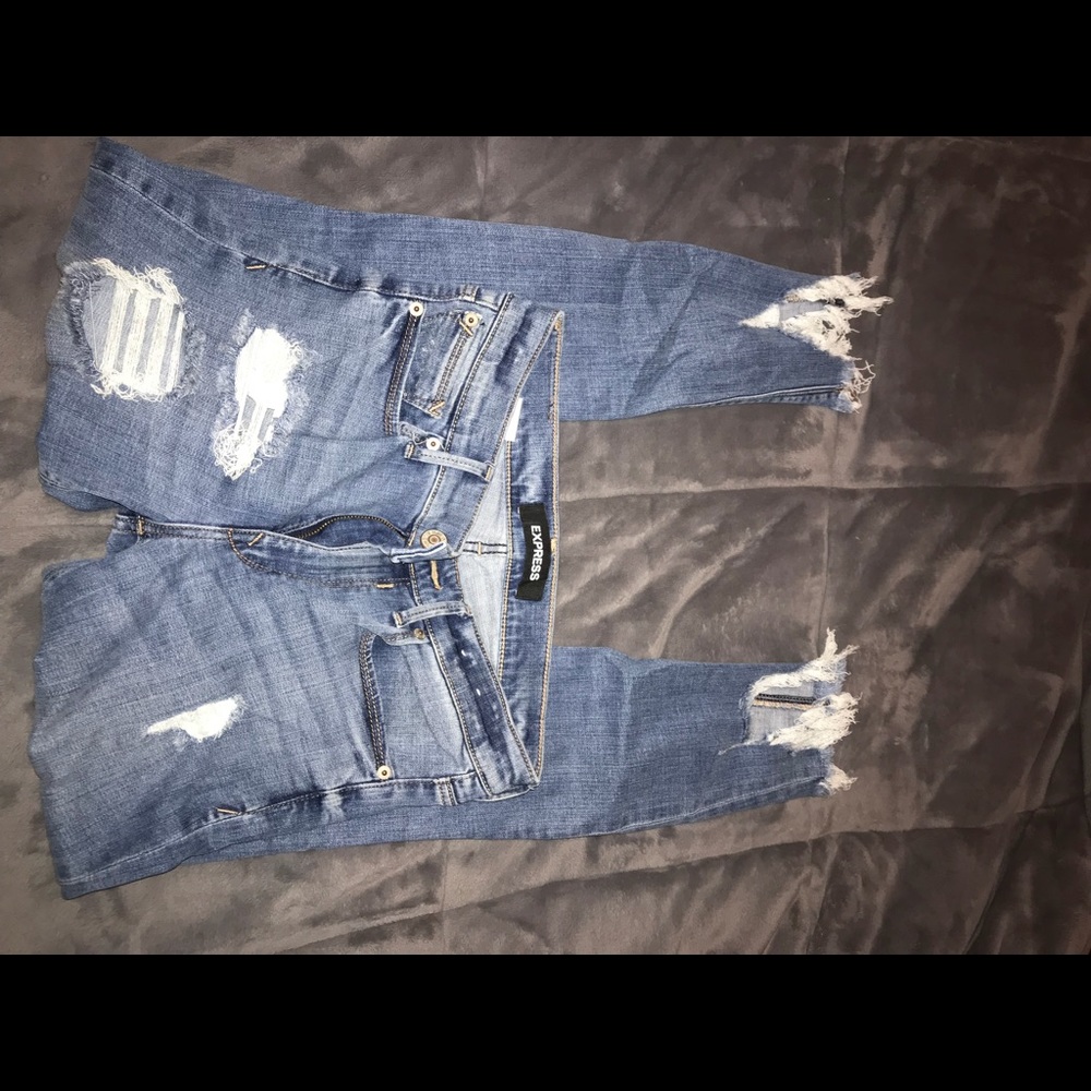 Express Ripped Ankle Jegging